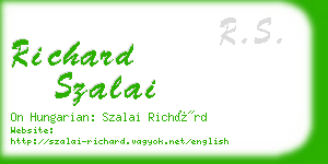 richard szalai business card